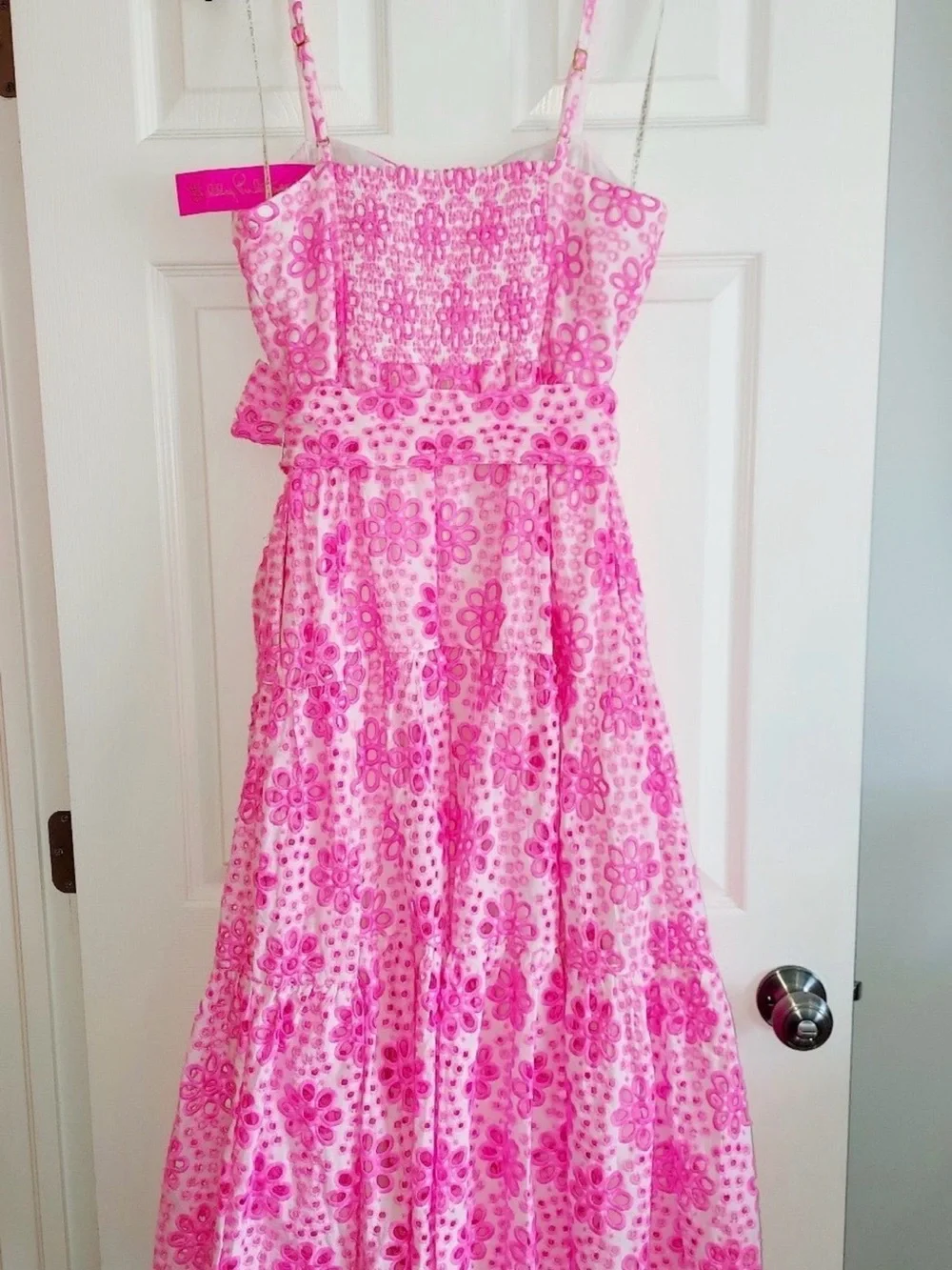 NWT Lilly Pulitzer Funflower Eyelet Pink Floral Tiered Sundress 16 - Picture 5 of 16